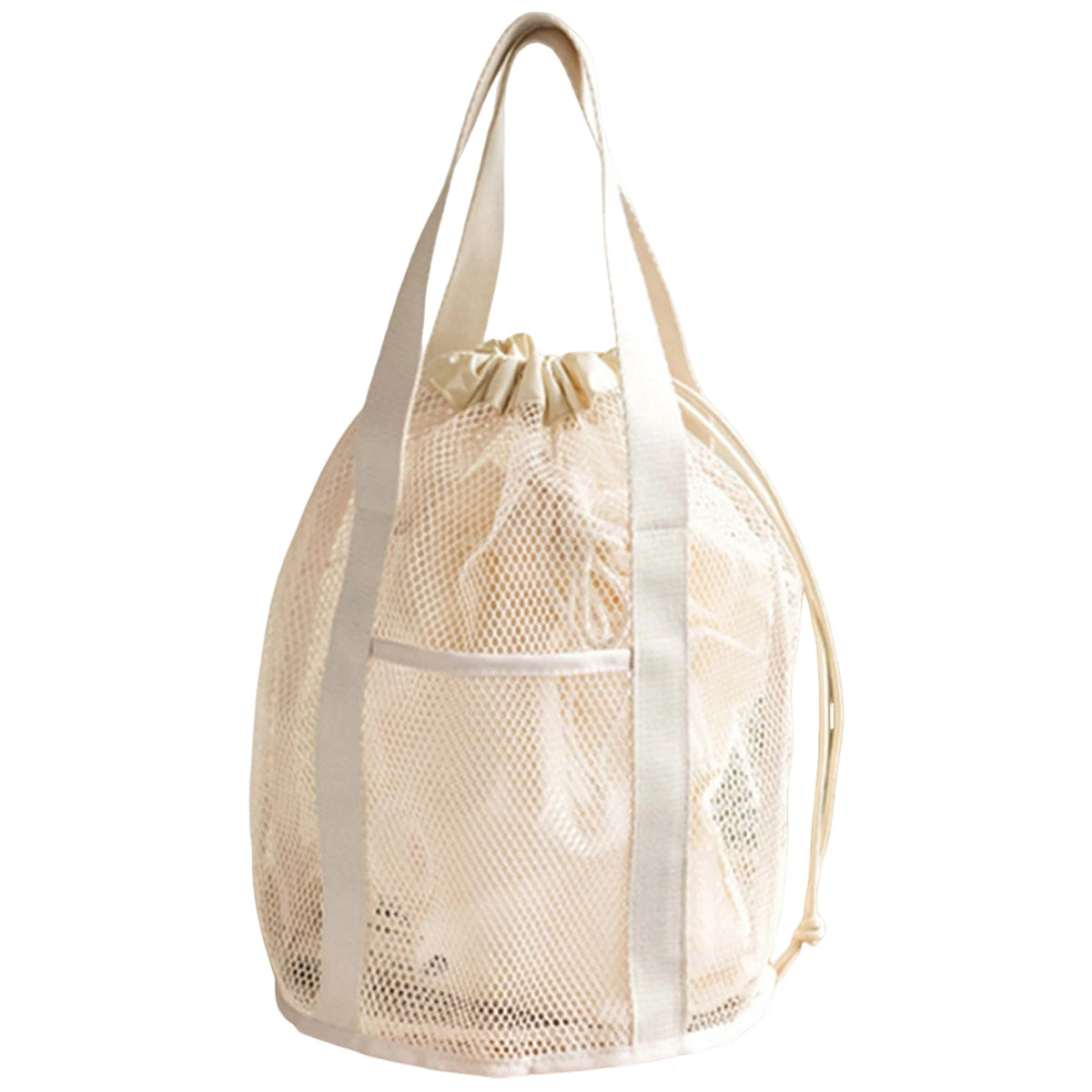 Foldable Drawstring Mesh Toiletry Storage Bag
