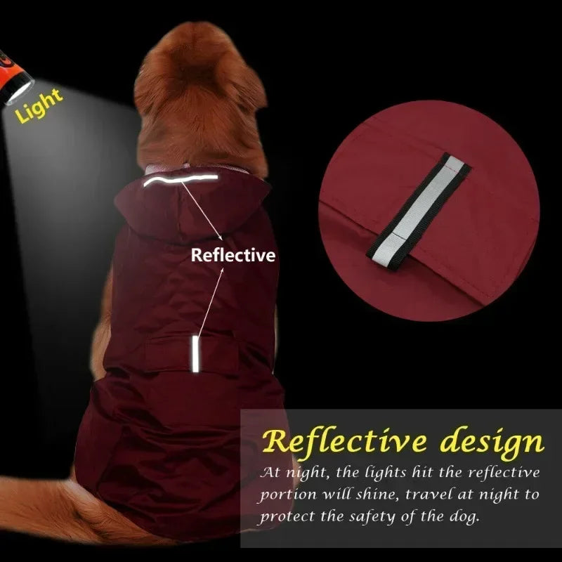 Waterproof Hooded Dog Raincoat