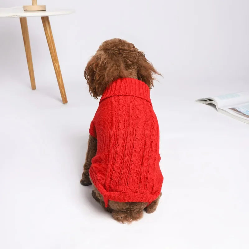 White Knit Sweater Jumpsuit for Small Dogs