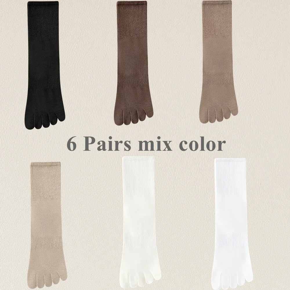 Men’s Cotton Toe Socks 6 Pairs