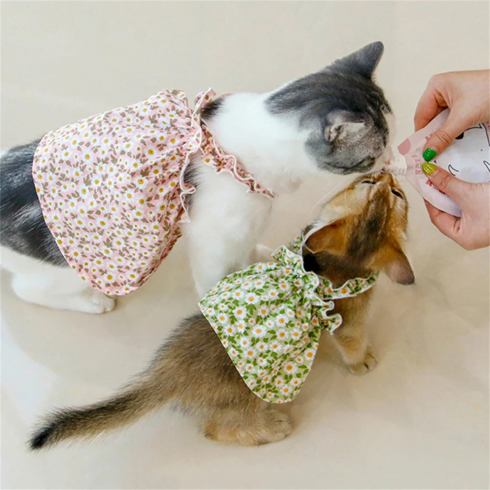 Floral Summer Princess Dress for Cats