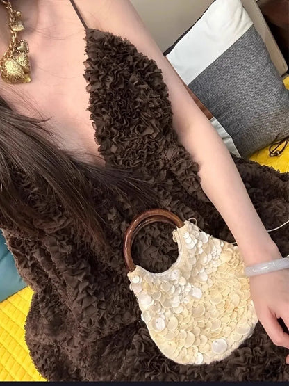 Handmade Seashell Beaded Bag