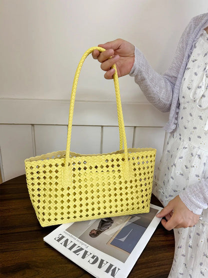Women’s Hollow-Out Woven Tote Bag