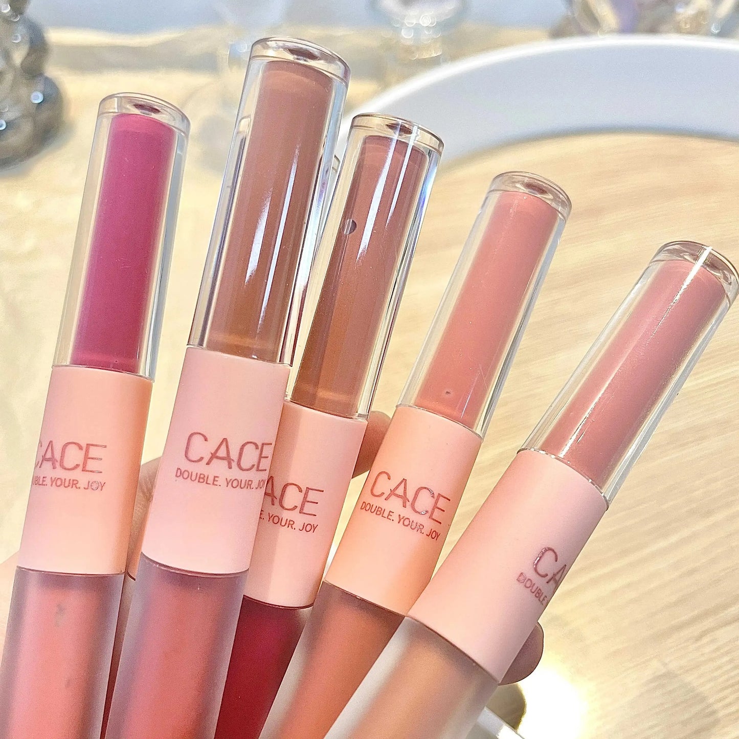 CACE Double-Head Lip Gloss & Matte Lipstick