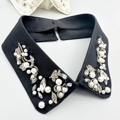 Women’s Detachable Pearl Embroidered Collar