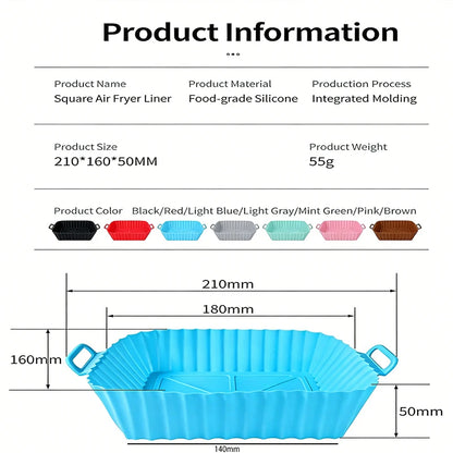 Silicone Air Fryer Pot Tray with Handles