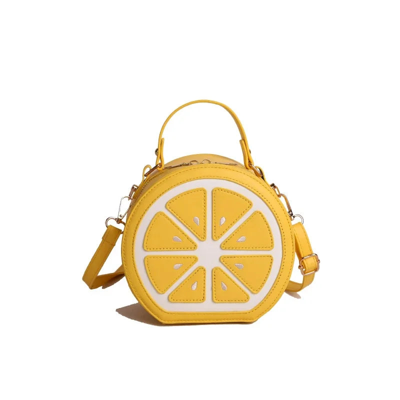 Citrus Slice Round Crossbody Bag