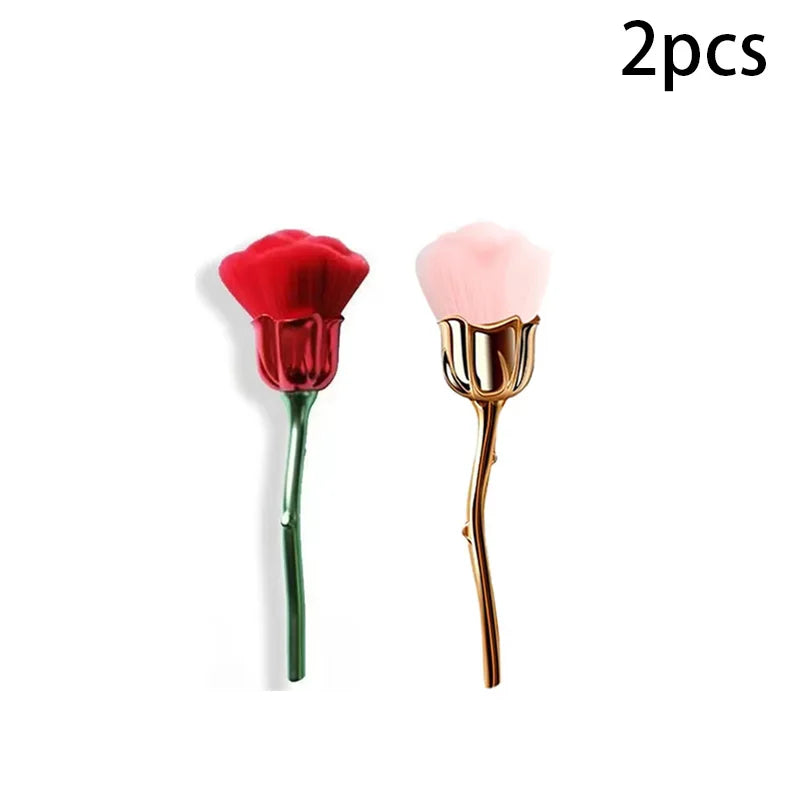 Rose-Shaped Nail Dust Cleaning Brush