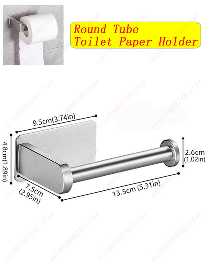 Self-Adhesive Stainless Steel Bathroom Hardware Set