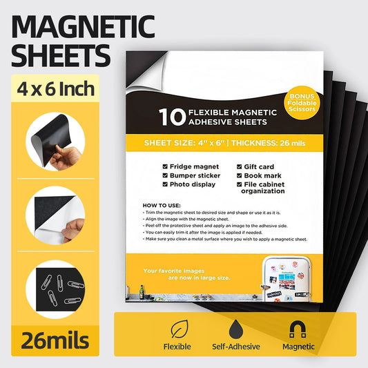 Adhesive Magnetic Sheets for Crafts & DIY