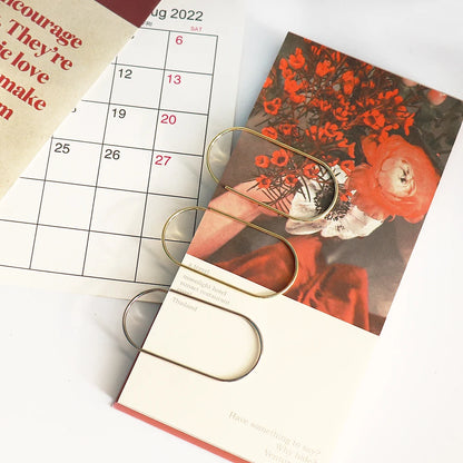 Decorative Oval Metal Paper Clips for Office, School & Planners