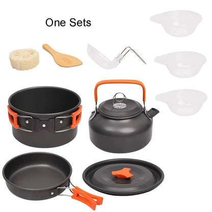 Camping Cookware Kit for Hiking, Picnic & Outdoor Cooking