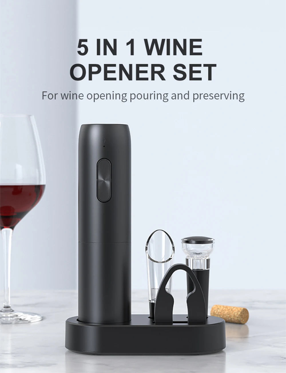 USB Rechargeable Electric Wine Opener Set