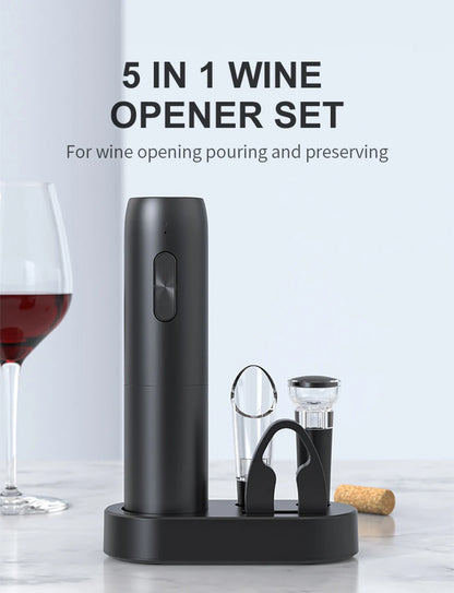USB Rechargeable Electric Wine Opener Set