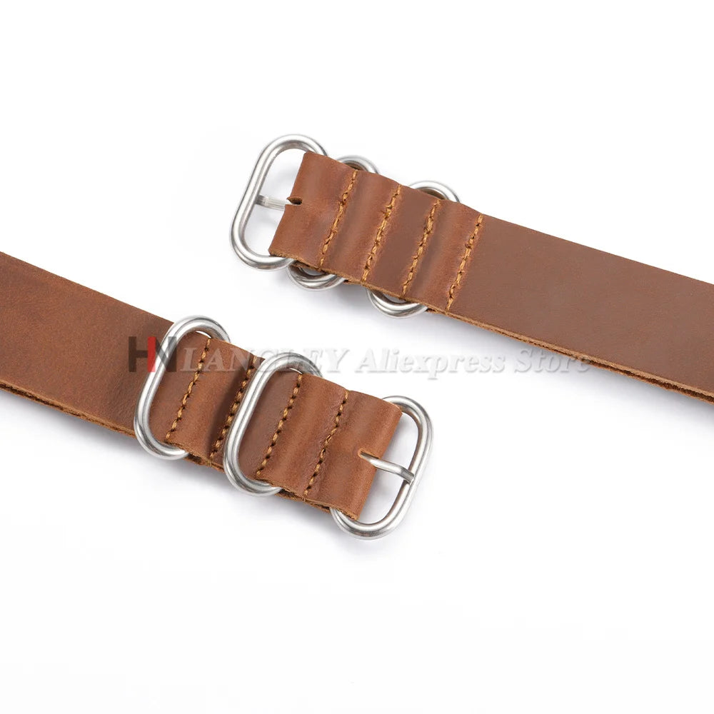 Vintage Genuine Leather Watch Strap 18mm 20mm 22mm