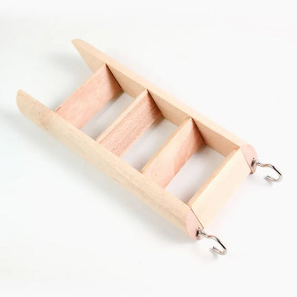 Natural Wooden Hamster Ladder Climbing Toy