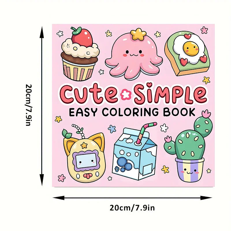 Cute & Simple Adult Colouring Book