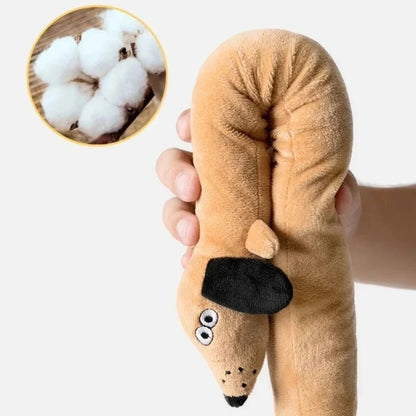Squeaky Long Dachshund Plush Dog Toy