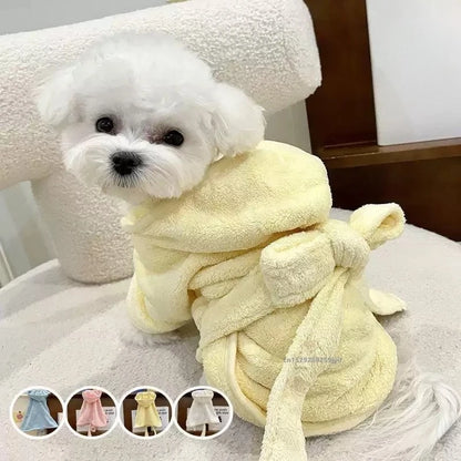 Quick Drying Soft Pet Bath Towel Robe