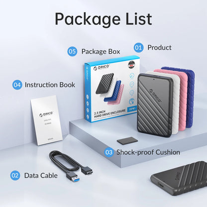 ORICO 2.5” USB 3.0 SATA Drive Enclosure
