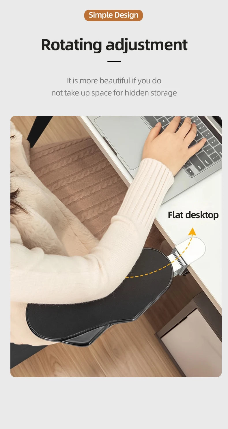 Foldable Rotating Wrist & Elbow Support for Office Desks