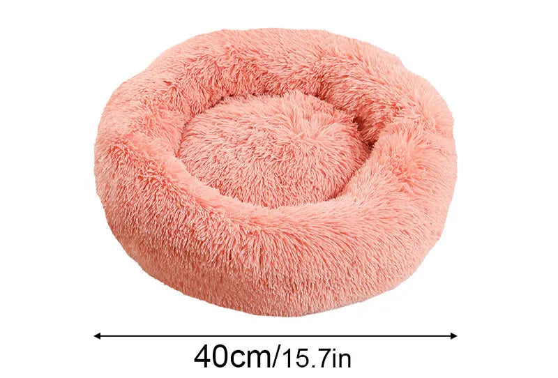Calming Plush Donut Pet Bed