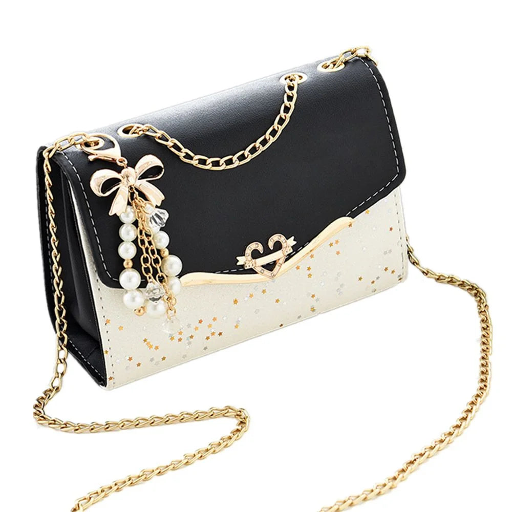 Elegant PU Leather Tassel Crossbody Messenger Bag