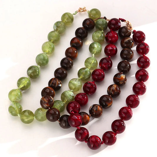 Fishsheep Multicolor Beaded Choker Necklace