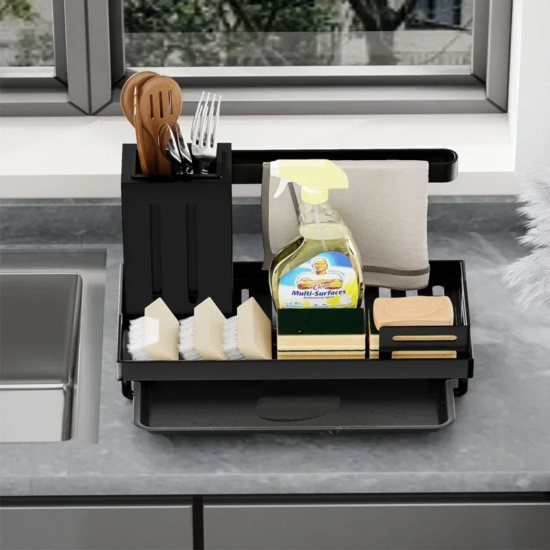 Stainless Steel Sink Sponge Holder Rack
