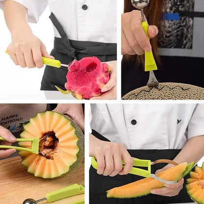 4-in-1 Stainless Steel Melon Ball Spoon Set