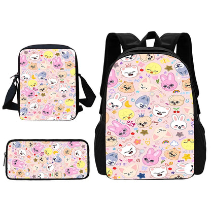 Stray Kids 3-Piece School Bag Set