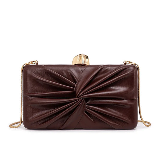 Ruched Evening Clutch Bag