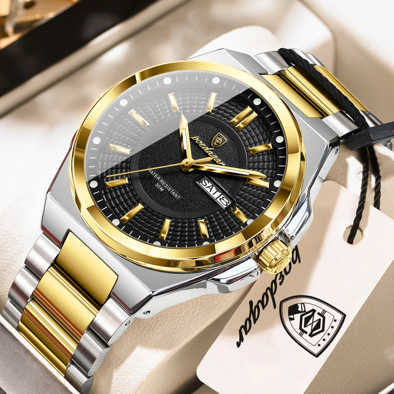 Men's Stainless Steel Quartz Business Watch