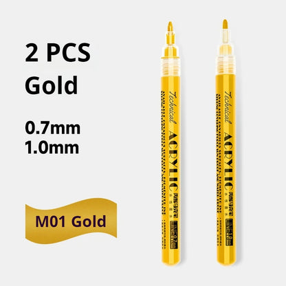 Metallic Acrylic Paint Marker Pens Set