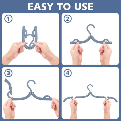 Portable Foldable Travel Hangers Set