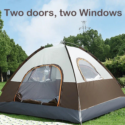 Automatic 4-Season Family Camping Tent for 3–4 People