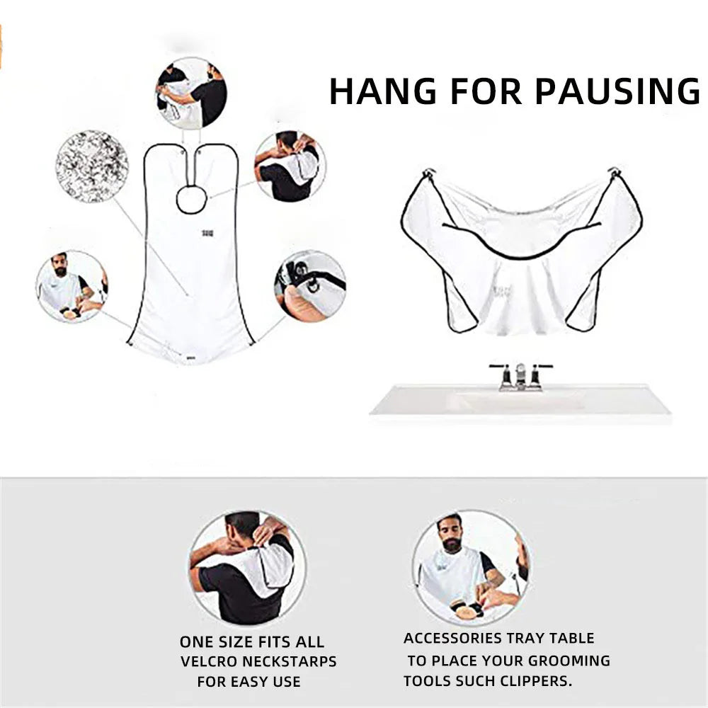 Beard Shaving Apron Hair Catcher