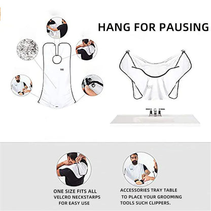 Beard Shaving Apron Hair Catcher