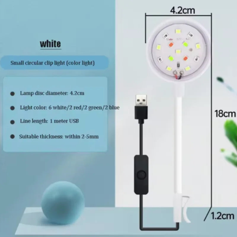 LED Clip-On Aquarium Light with 360° Adjustable USB Power
