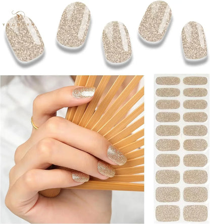 Semi-Cured Snowflake Gel Nail Stickers