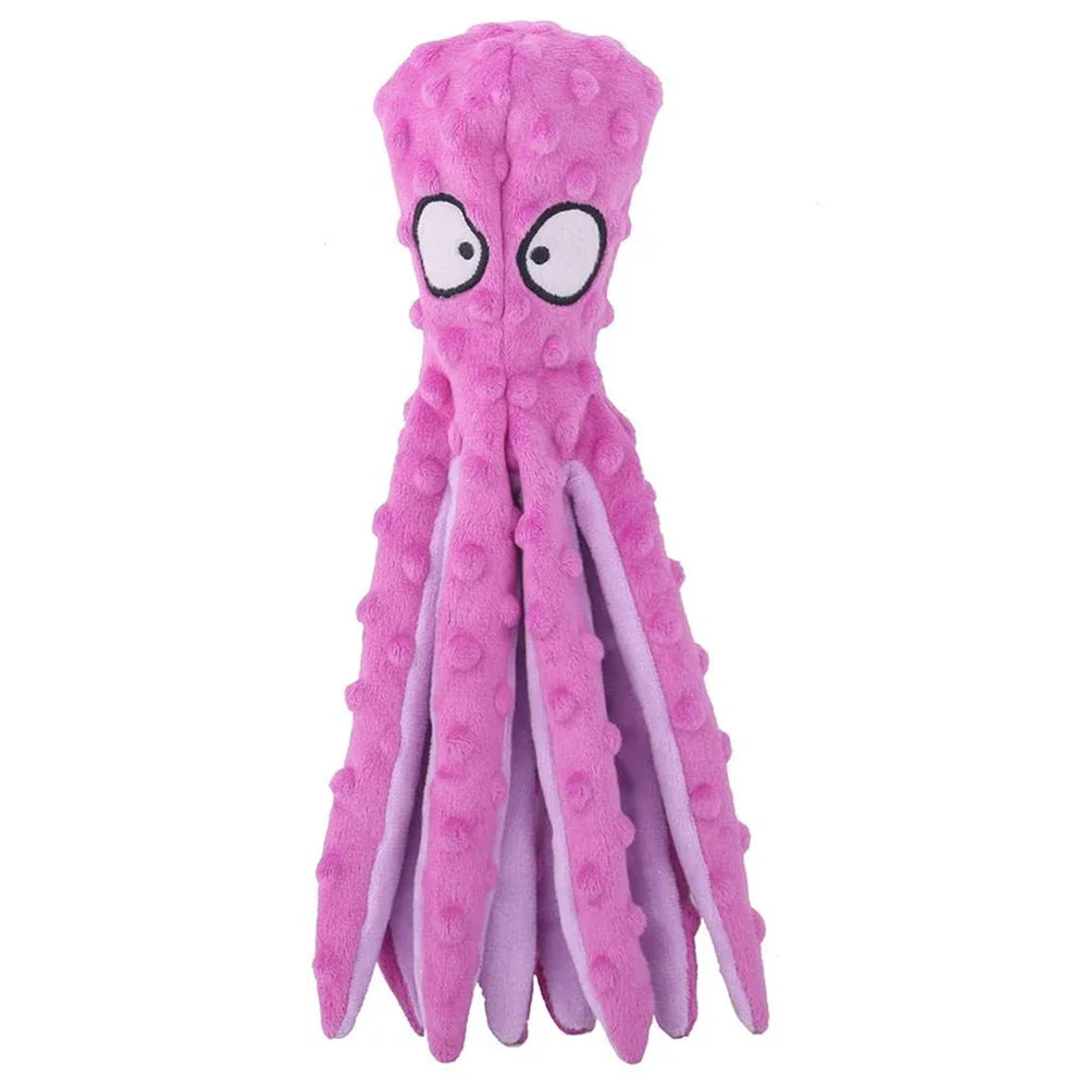 Stuffing-Free Octopus Squeaky Dog Toy