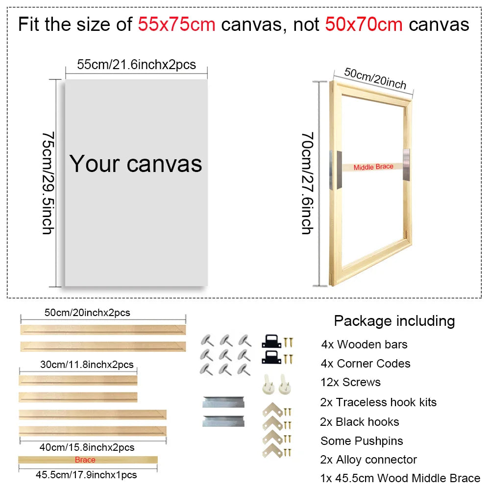 Wooden Canvas Frame for Paintings & Photos