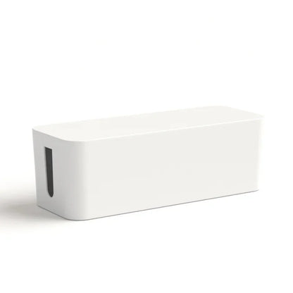 Cable Management Box with Bamboo-Style Lid