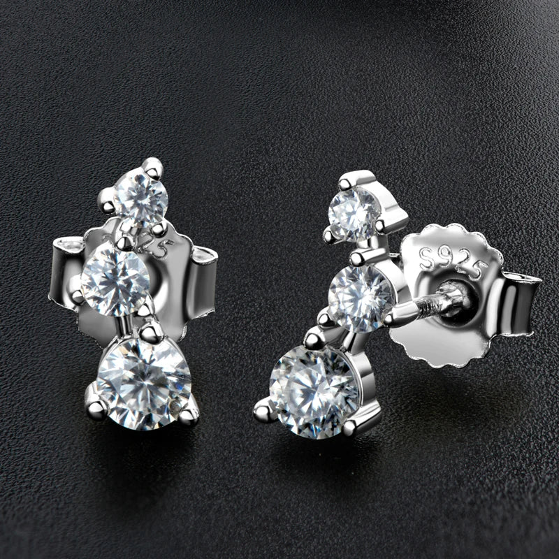 925 Sterling Silver Moissanite Big Dipper Earrings