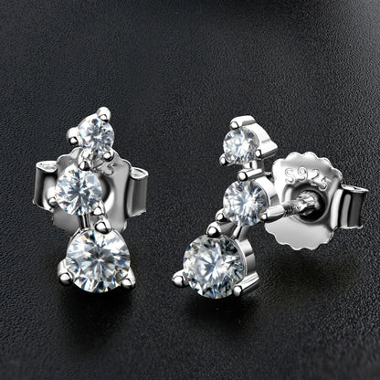 925 Sterling Silver Moissanite Big Dipper Earrings
