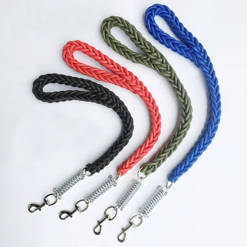 Shock Absorbing Dog Leash – Braided Nylon Training Lead