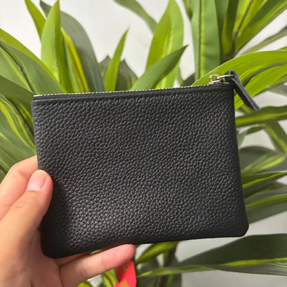 Genuine Top Grain Cow Leather Zip Wallet
