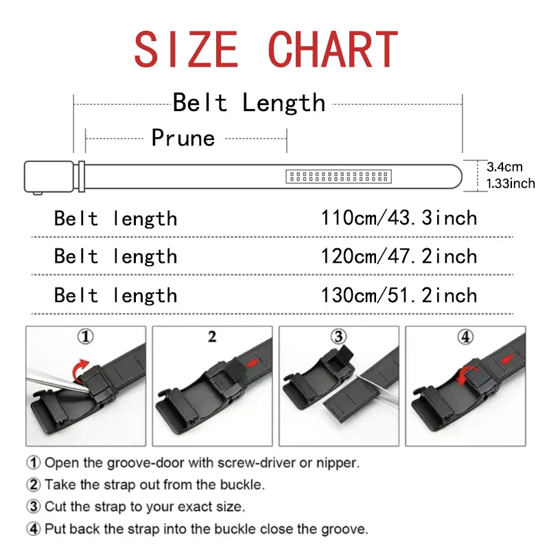 Men’s Crocodile Pattern Automatic Buckle Belt