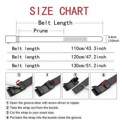 Men’s Crocodile Pattern Automatic Buckle Belt