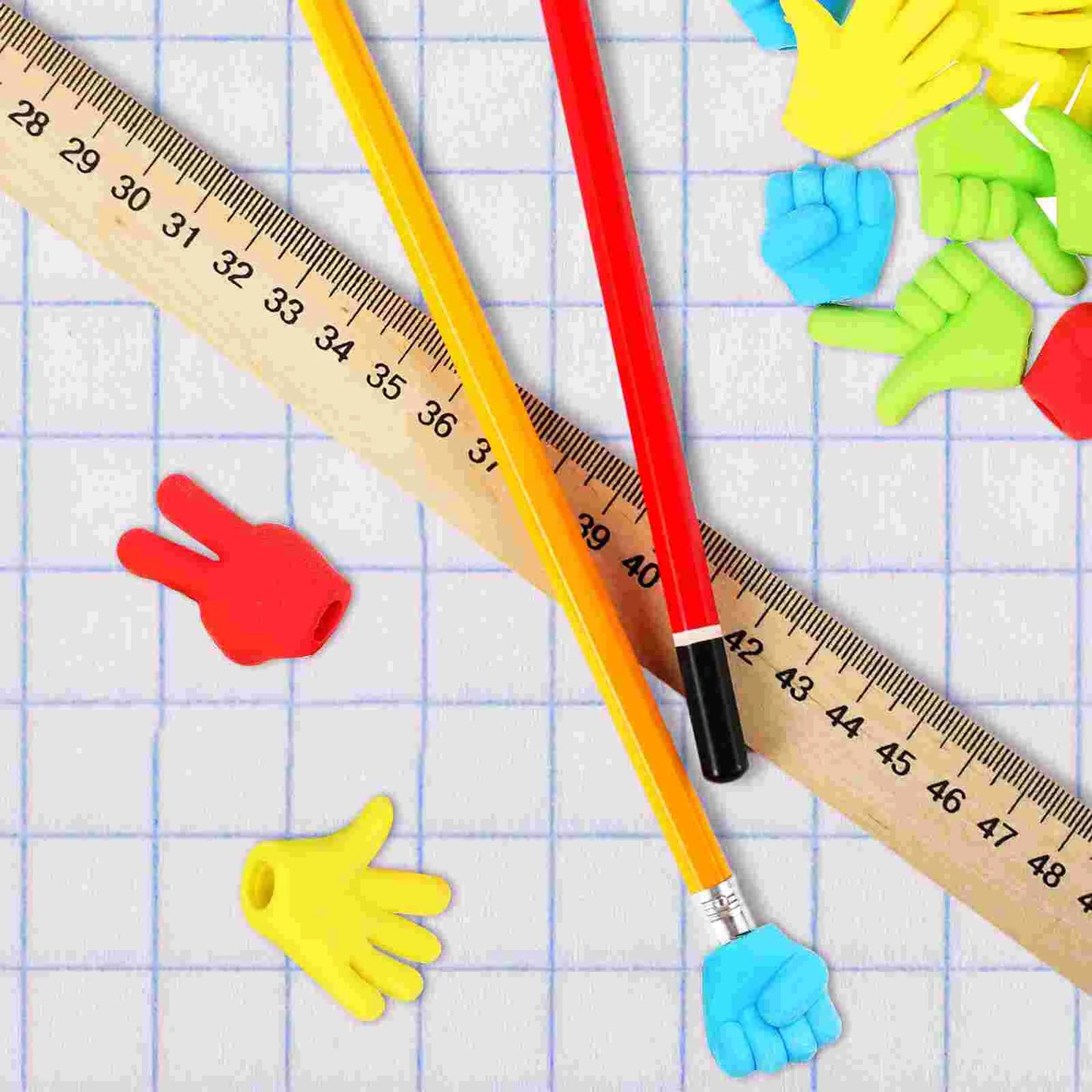 Cute Rubber Pencil Top Erasers for School, Drawing & Rewards